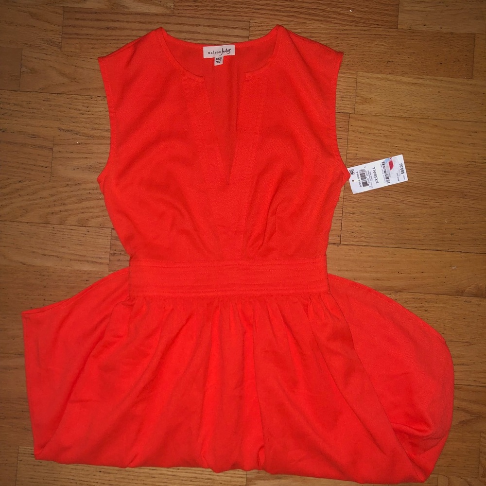 Maison Jules Cap-Sleeve Fit & Flare Dress,